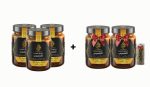 Bundle image showing three jars of The Royal Blend Weight Loss on the left; on the right, two ribboned jars and a small spice bottle, separated by a plus sign.
